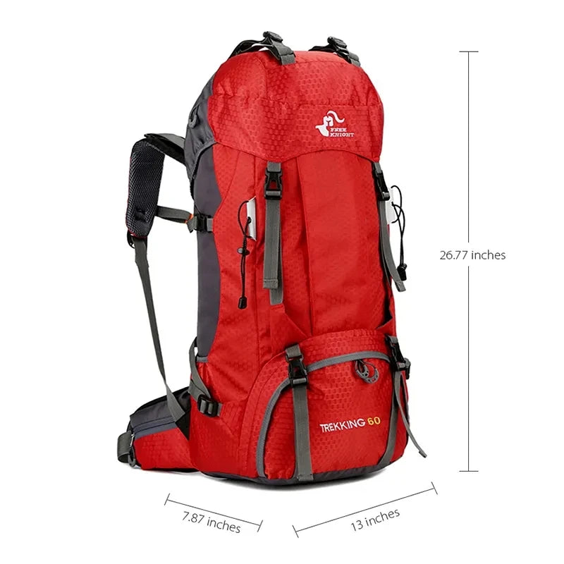 Vandringsryggsäck 60L med Regnskydd